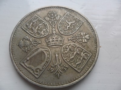 1953 CROWN/ FIVE SHILLINGS - Queen Elizabeth II Coronation ...