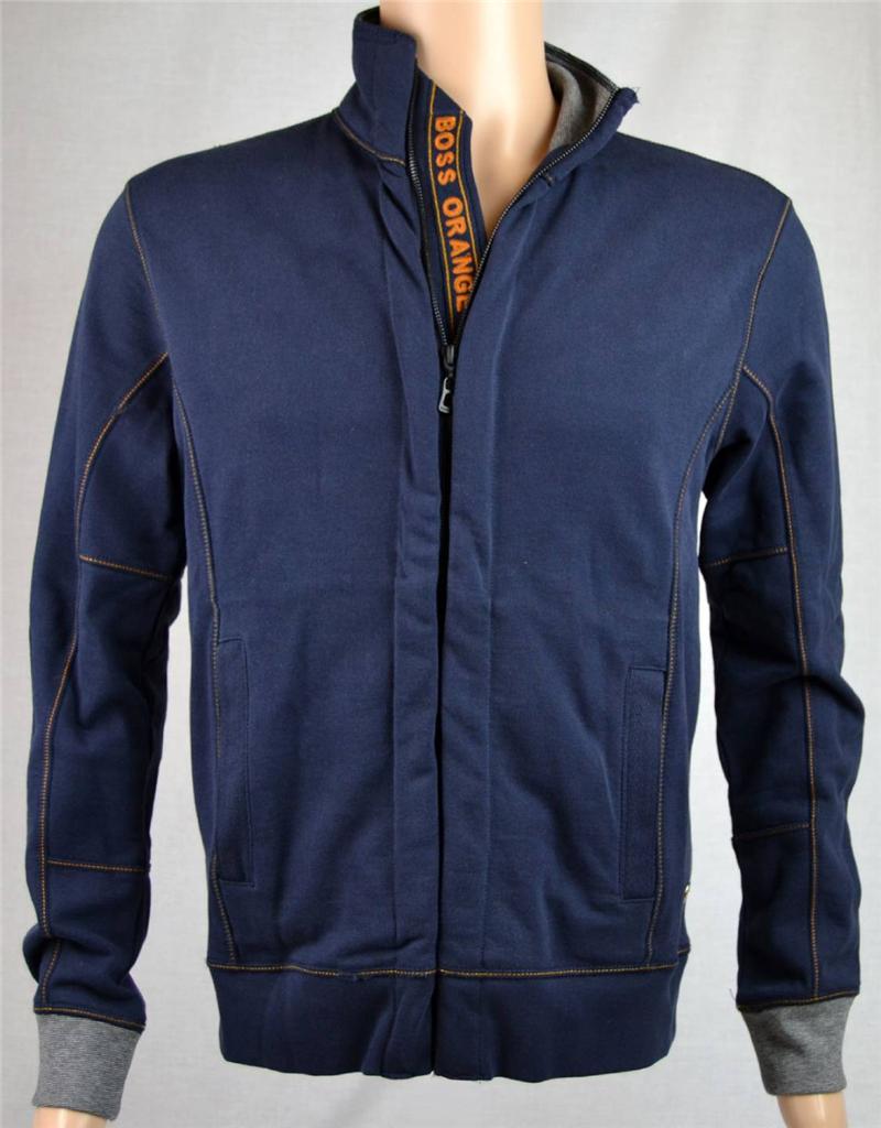 Hugo Boss Orange Blue Zip up Sweater BNWT Hugo Boss eBay