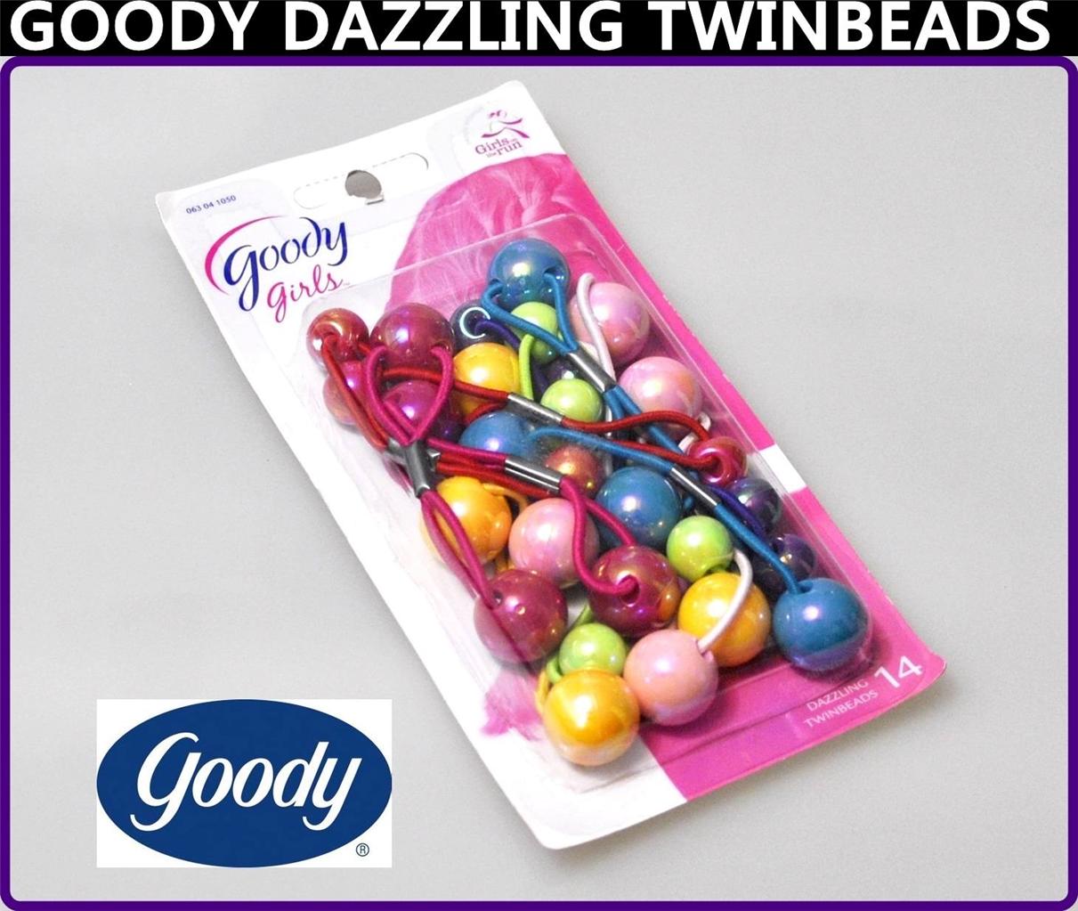 Girl's/ Women's 14 Pcs GOODY Hair DAZZLING TWINBEADS Ball Ponytail