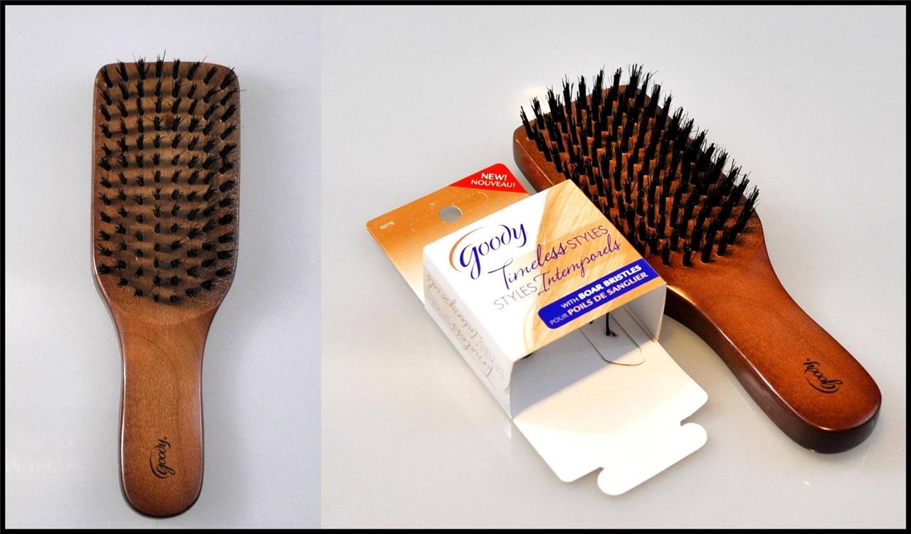 New GOODY Timeless Styles Wooden Brush w/ Boar Bristles eBay