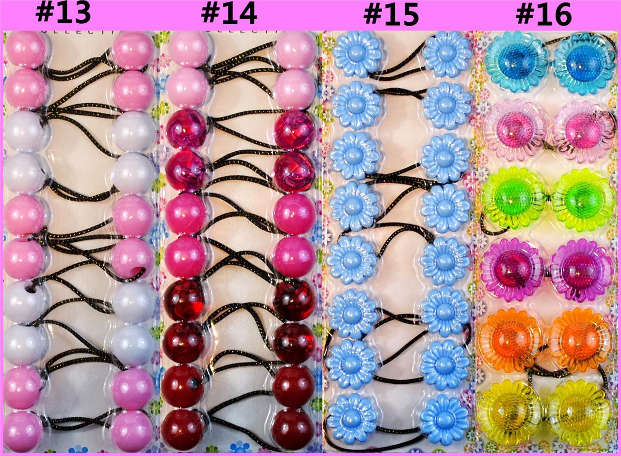 NW Twin Beads Ball Ponytail Hair Tie Holder eBay