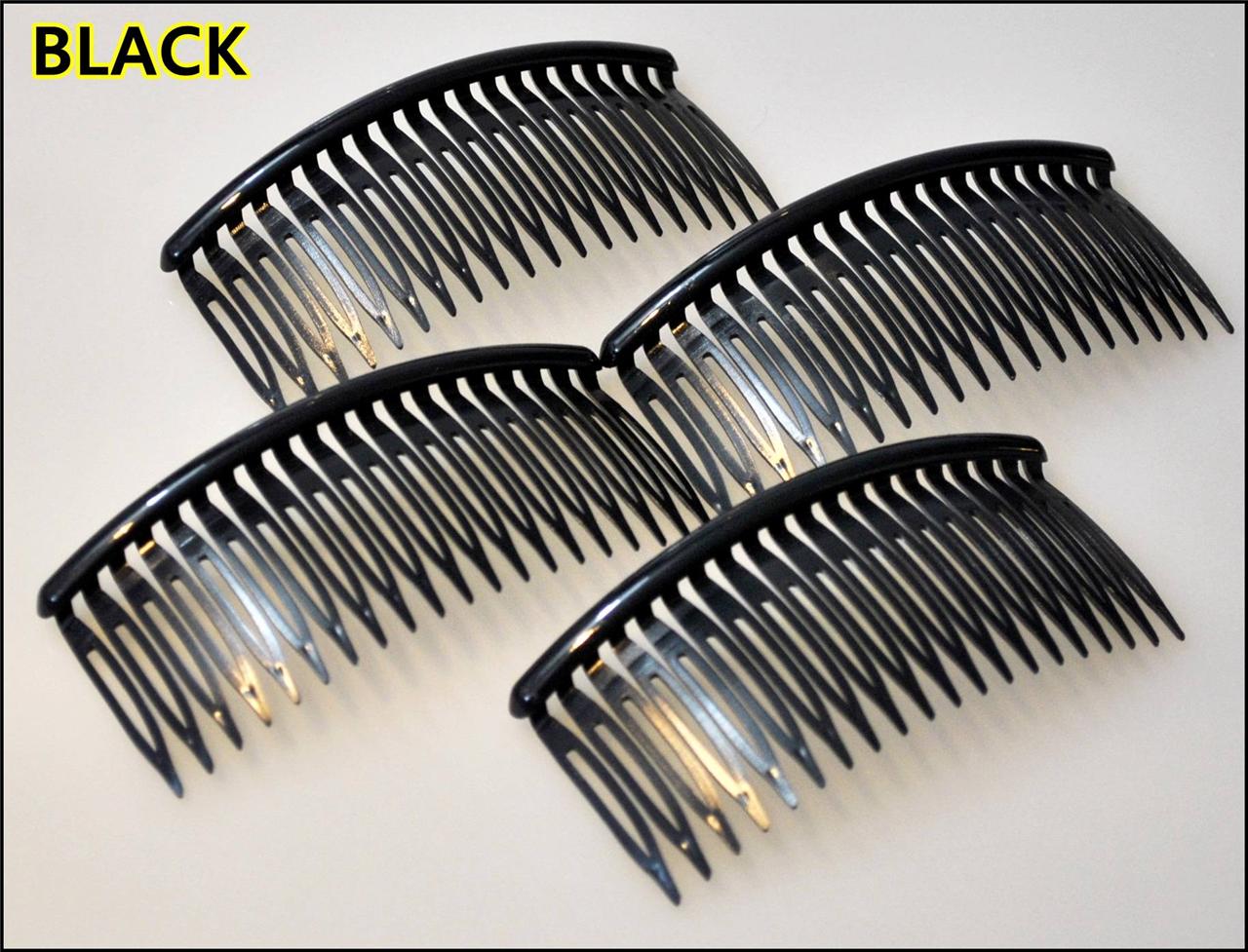Set of 4 BLACK Women's 4.25 " Long Hair Clips Side Combs eBay