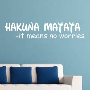 HAKUNA MATATA Quote Decal WALL STICKER Art Decor Lion King Movie Kids