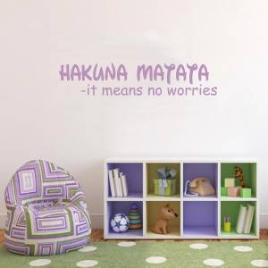 HAKUNA MATATA Quote Decal WALL STICKER Art Decor Lion King Movie Kids