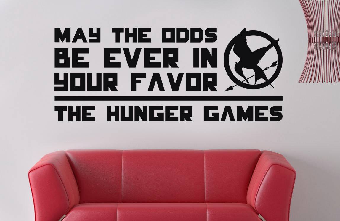 Hunger Games May The Odds Quote Decal Vinyl Wall Sticker Home Decor Art