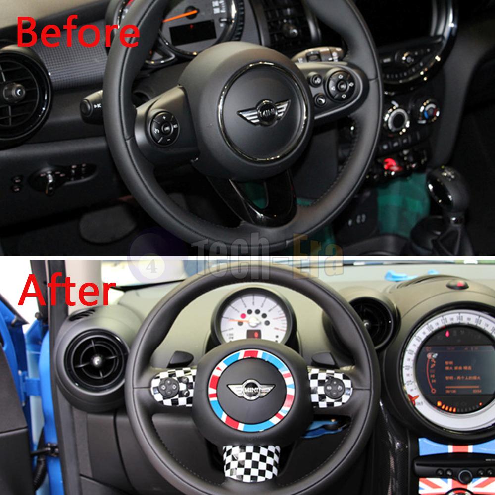 Black Checkered Steering Wheel Cover Mini Cooper S Jcw