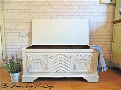 white ottoman toy box