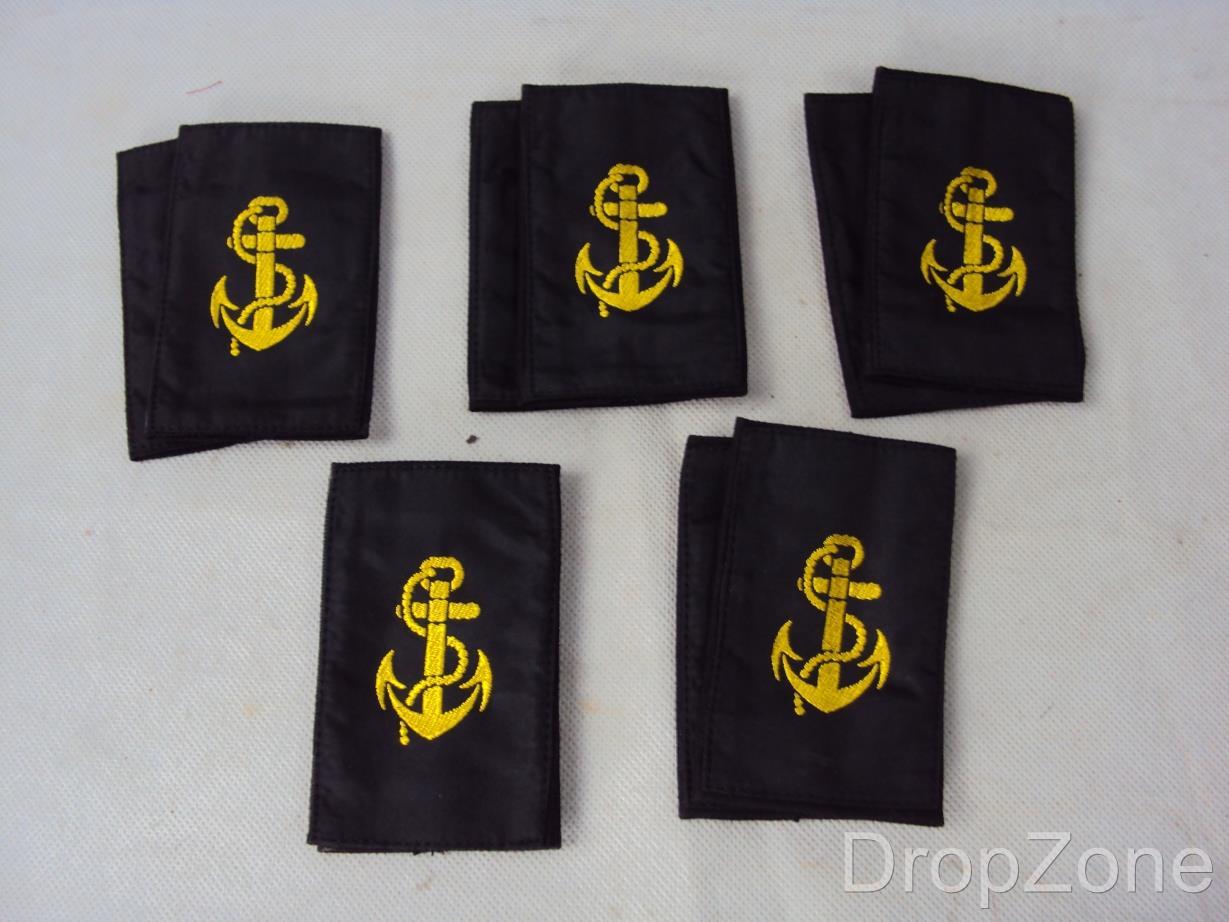 5 Pairs Genuine Royal Navy Leading Seaman Rank Slides / Epaulettes Red