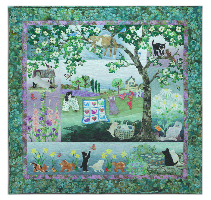 Wind in The Whiskers McKenna Ryan Pine Needles Quilt Cat Choose Pattern
