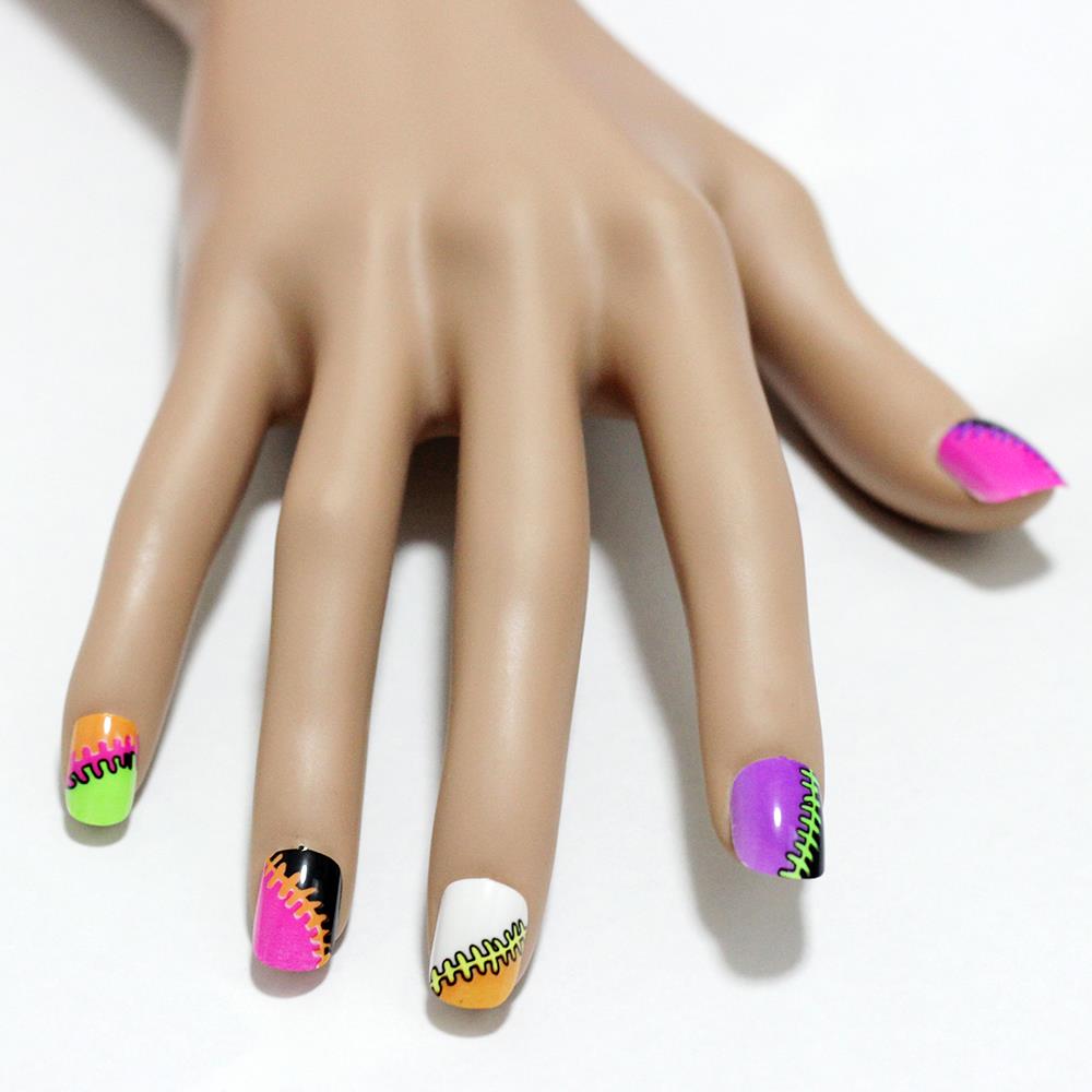 12pcs Disney Princess Cute Pre-design Fake False Nails For ...