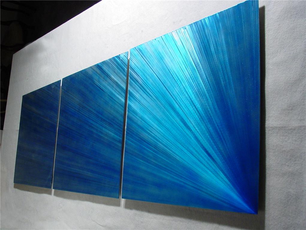 74" ABSTRACT WALL PAINTING METAL SCULPTURE Original Art