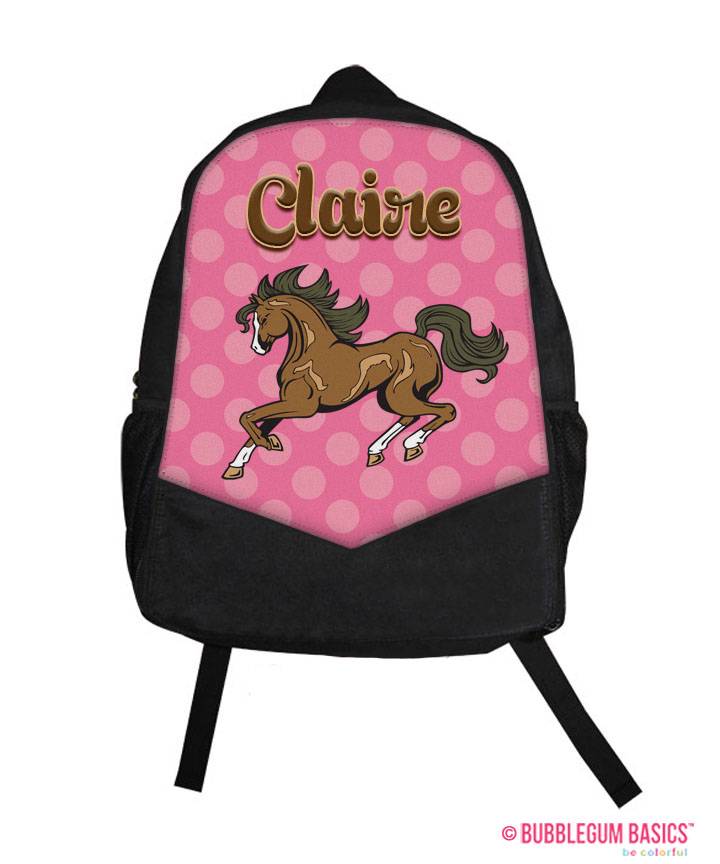 ... horse mustang personalized custom backpack tote bag school camp class ... horse mustang personalized custom backpack tote bag school camp class