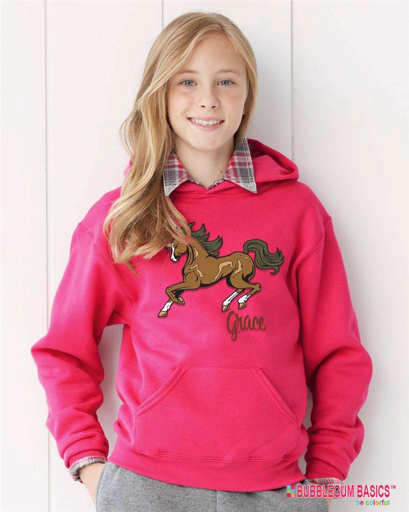 Girls horse hoodies clearance