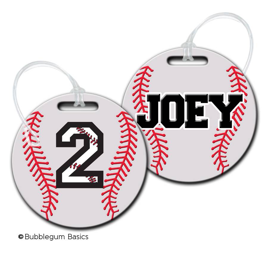 Personalized Luggage Boys BASEBALL Bag Tag Backpack Sports Team School