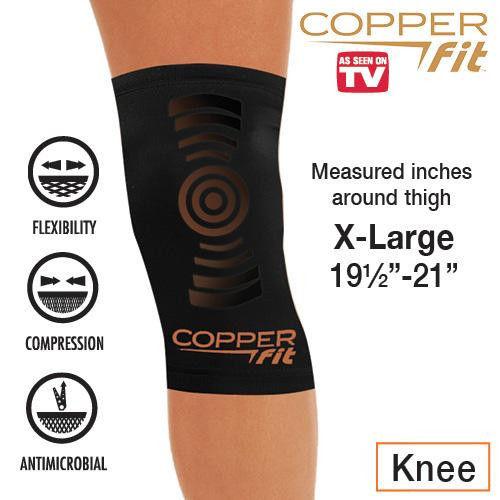 Copper Fit Copper Infused Knee Compression Sleeve Brace Joint Pain As Seen on TV