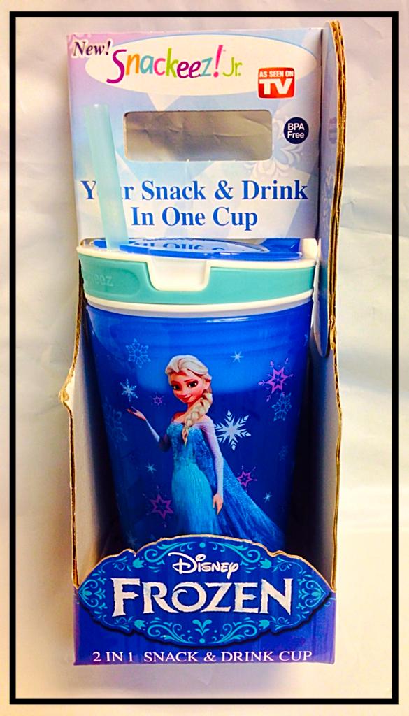Snackeez Jr Disney Frozen Elsa/Ana/Olaf/Kristoff Snack,Drink1 Cup As