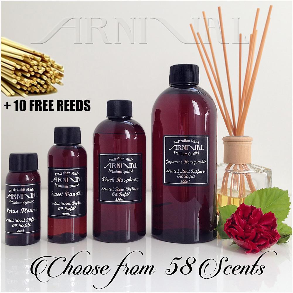 Highly scented REED DIFFUSER OIL REFILL + 10 FREE STICKS ...