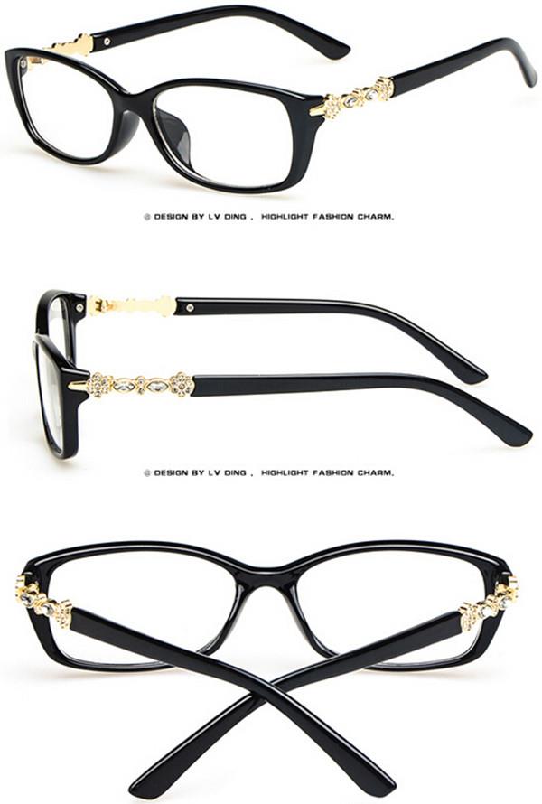 black Vintage Eyeglass Women Eyeglasses Frames Eyewear ...