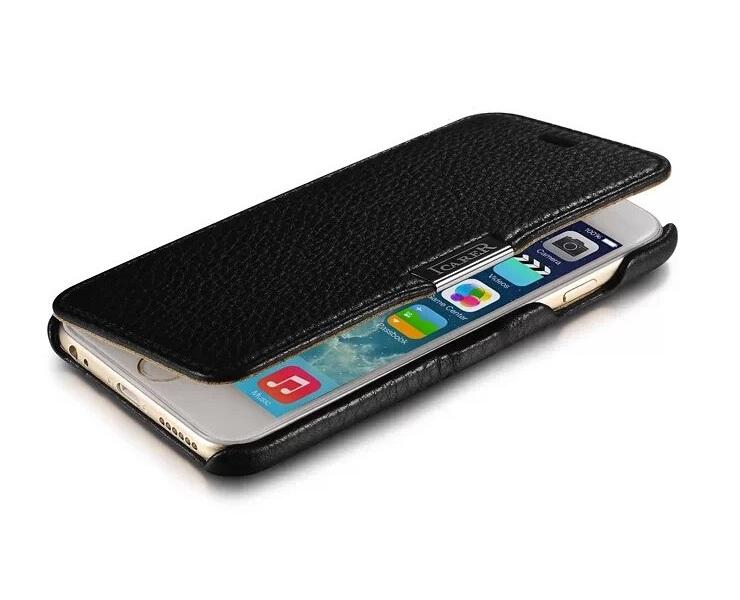 Genuine Real Leather Folding Flip Case Cover for Apple iPhone