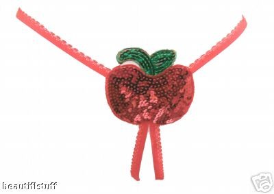 Open Crotch crotchless Sequin Stripper Thong G String