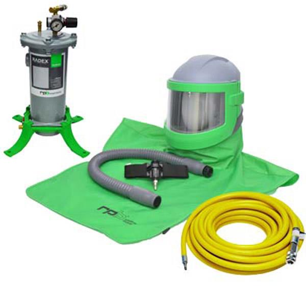COMPLETE AIR FED SANDBLASTING HOOD NOVA 3 SYSTEM FOR SHOTBLASTING BASIC