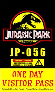Jurassic Park ID Badge (One Day Visitor Pass) Great For Costume Prop | eBay