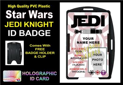 Star Wars Id Badge Card Prop Jedi Knight Custom