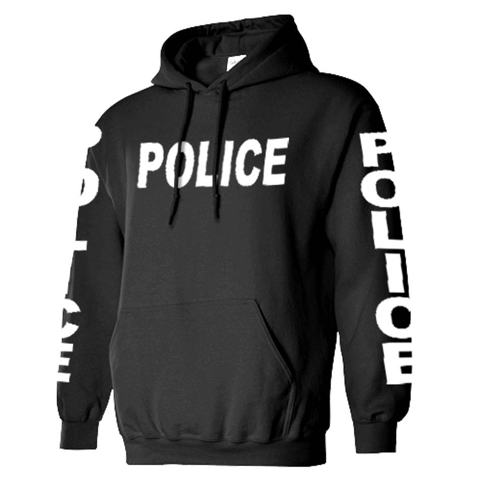 Police Novelty Duty Hoodie Cops Popo Officer Hooded Sweatshirt Jumper ...