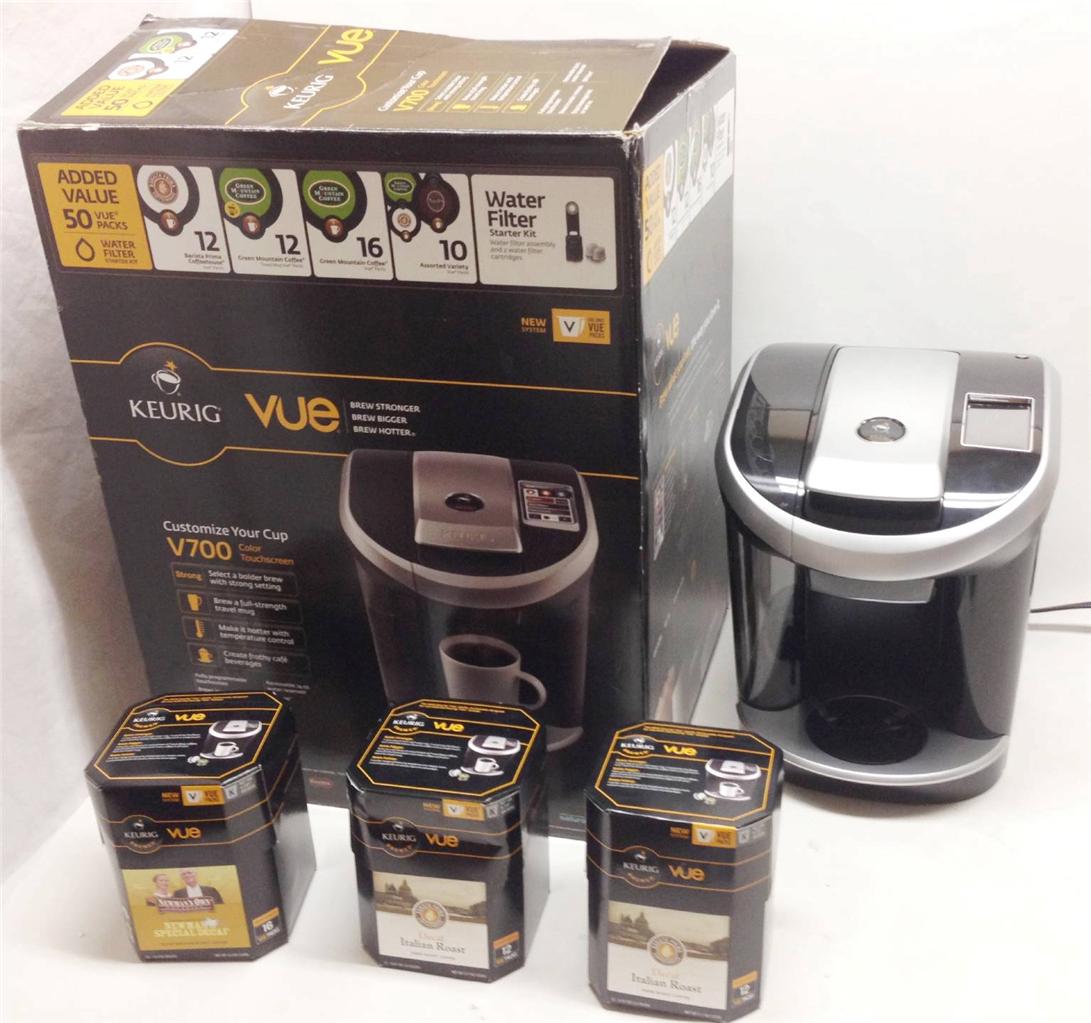 Keurig VUE V700 Single Cup Coffee Brewing System Maker + 40 Vue Cups eBay
