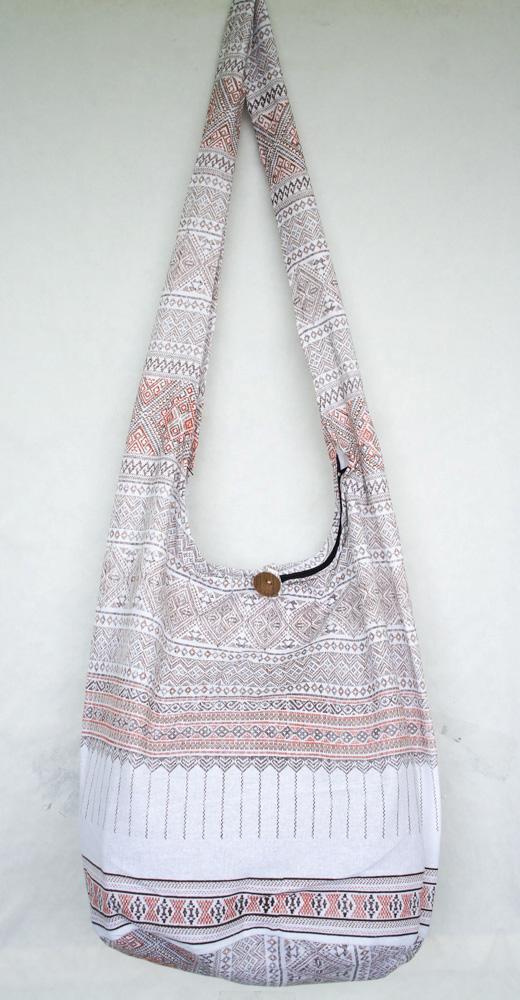 THAI NORTHERN GRAPHIC WHITE HOBO BAG sling purse shoulder hippie crossbody | eBay