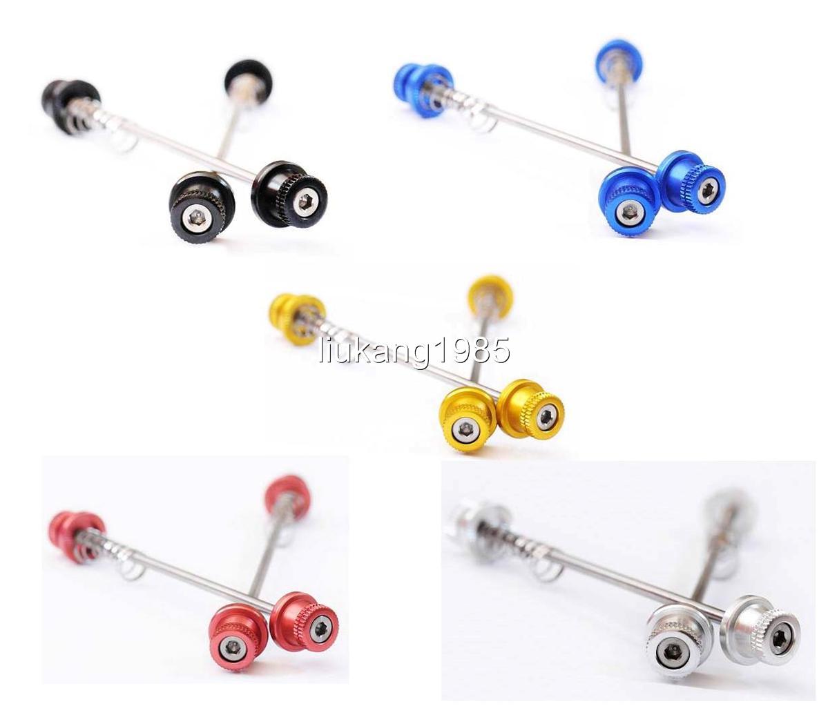 J&L Ti/Titanium QR skewers/Axle39g/pairBolt on/Anti TheftUltra Light