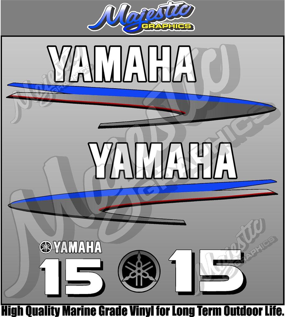 YAMAHA 15hp OUTBOARD DECALS eBay