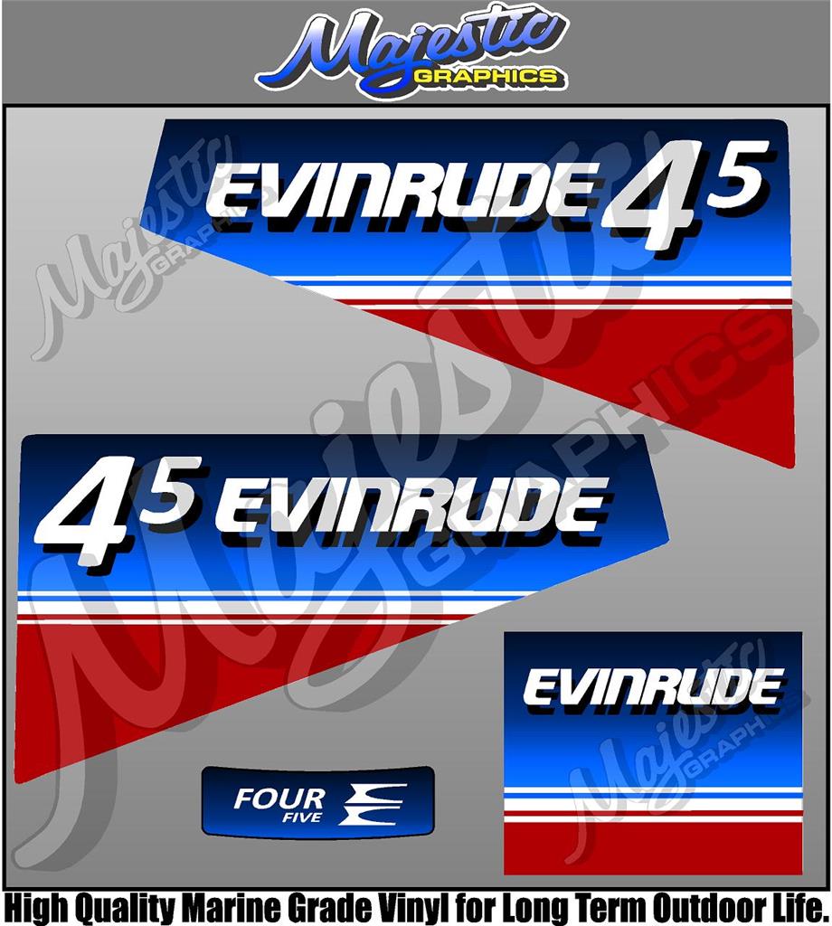 EVINRUDE 4.5 DECAL SET OUTBOARD DECALS eBay