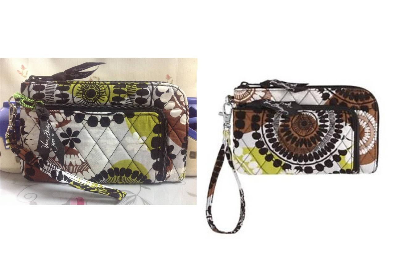 Vera-Bradley-Cocoa-Moss-Zip-Zip-Wristlet-Wallet-Purse-Bag-Case Vera-Bradley-Cocoa-Moss-Zip-Zip-Wristlet-Wallet-Purse-Bag-Case
