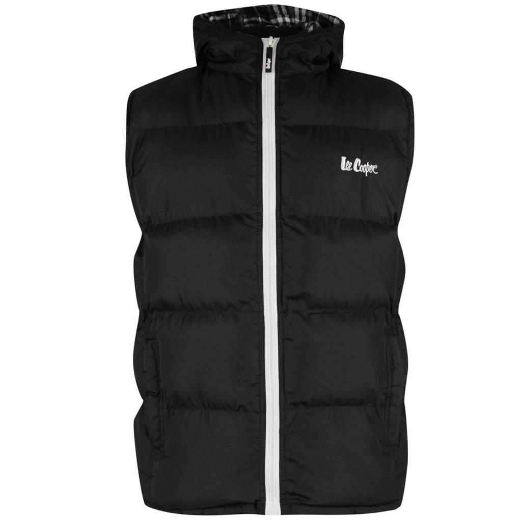 Lee Cooper 2 Zip Gilet Mens Bodywarmer Jacket Hooded ~All sizes XS