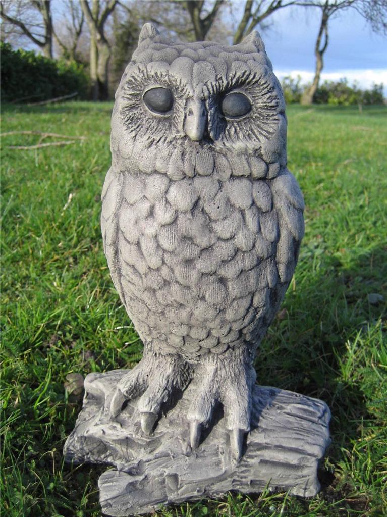 Owl q stone garden ornament Many more ornaments in my shop! eBay