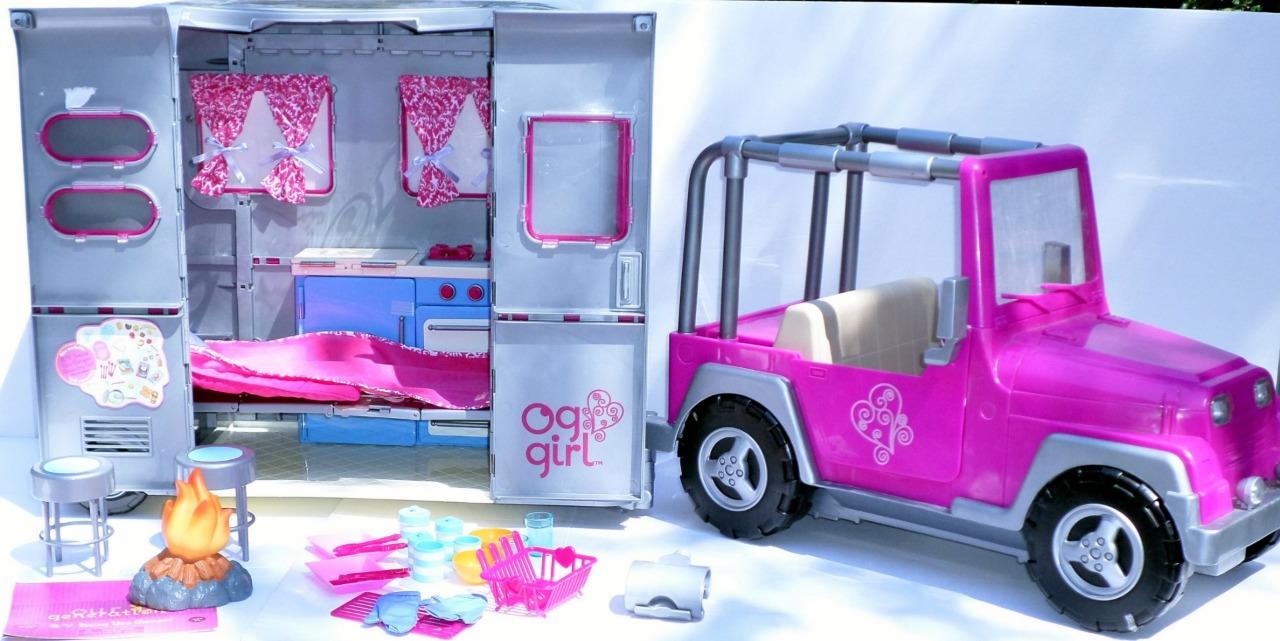 American Girl Doll Our Generation RV JEEP CAMPER TRAILER eBay