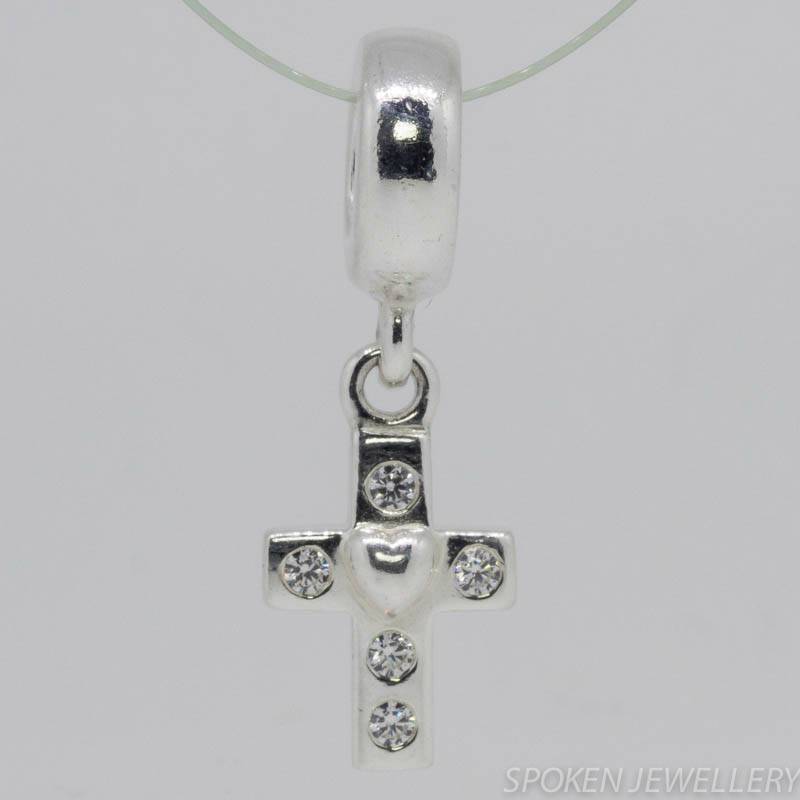 cross charm cz Authentic Silver Cross 790355CZ with Dangle pandora Charm CZ  Pandora Genuine
