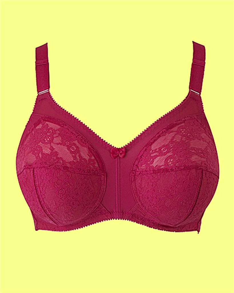 Non Wired Bra Size 48 F UK Hot Pink Simply Be Shapely Figures Dotty