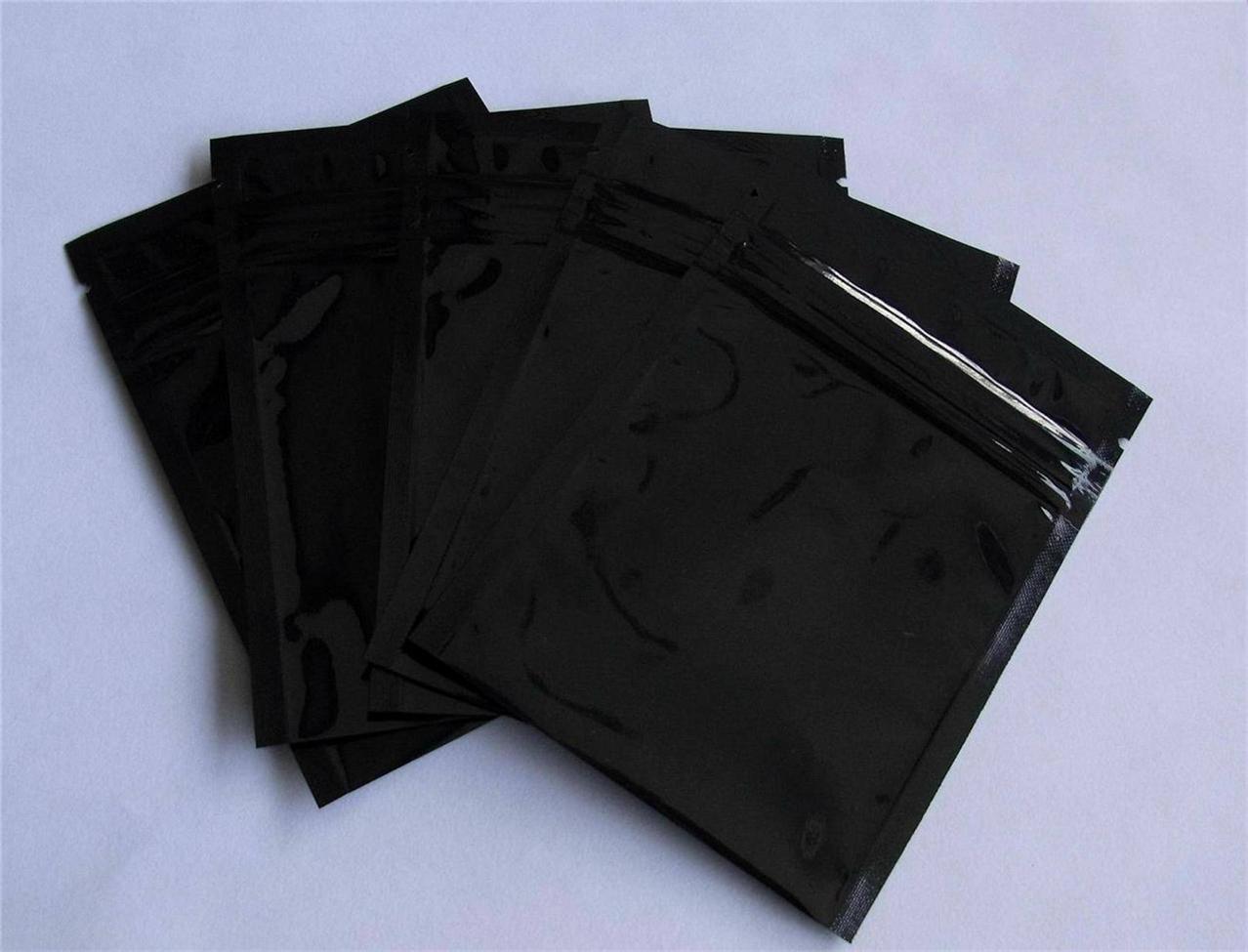 100 Black Resealable Plastic Bags. 4 Sizes. MultiPurpose.Food Safe