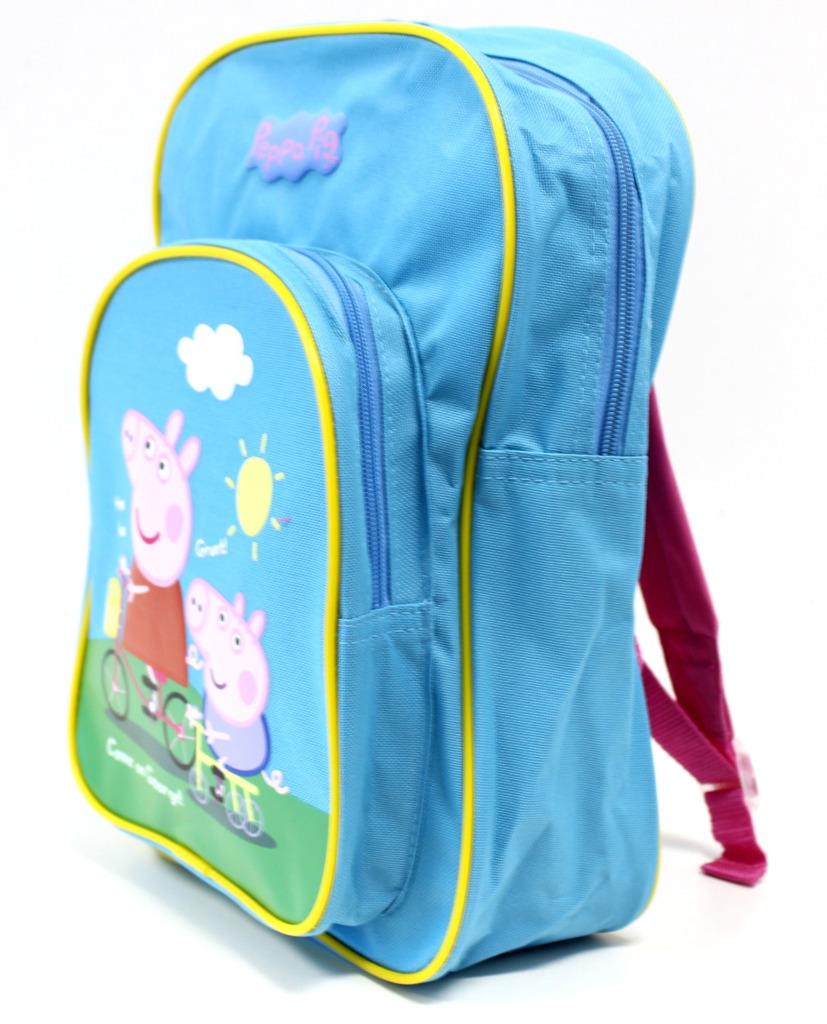 Peppa Pig Blue Backpack Pink Or Blue Straps Pre School or Daycare Bag