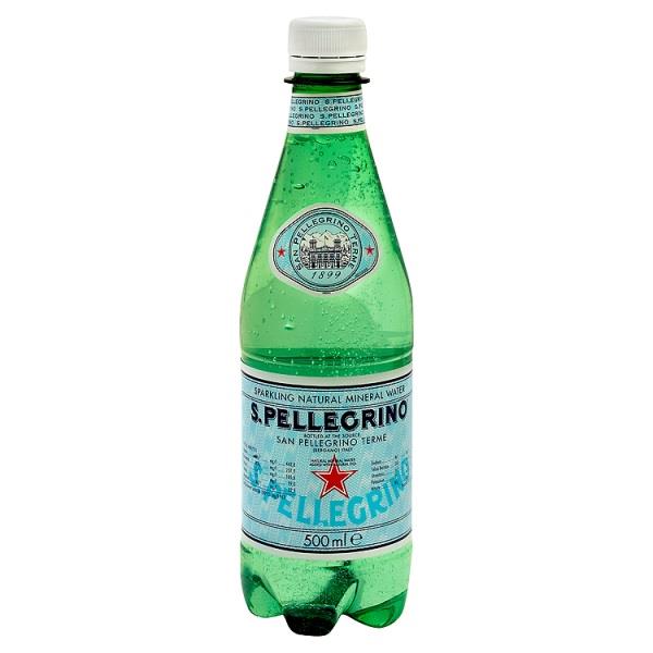 San Pellegrino Italian Sparkling Mineral Water 24 x 500ml Plastic Bottles Bulk eBay