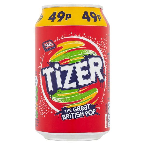 Pack of 24 Barr American Soft Fizzy Sparkling Drinks Cans 330 ml each