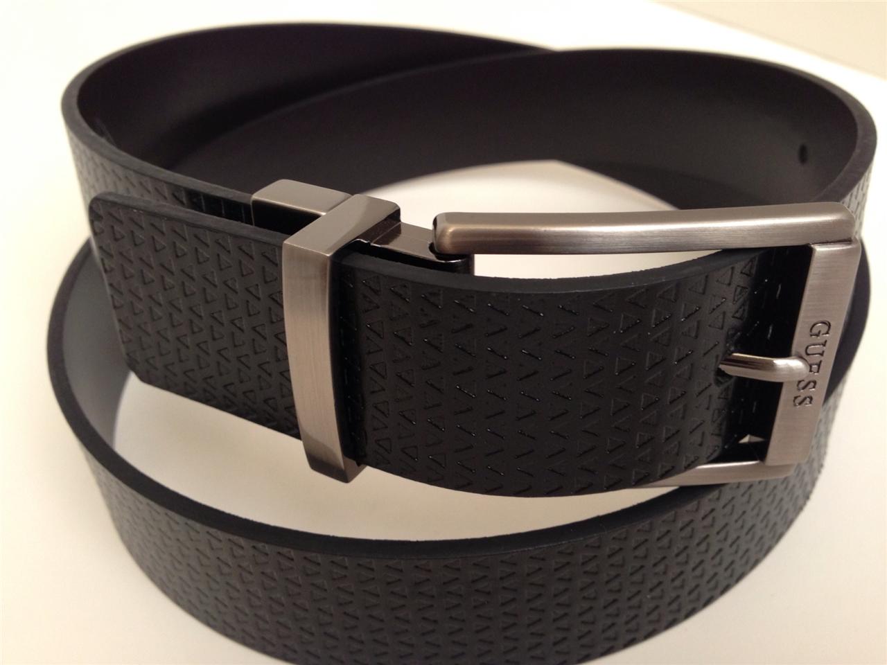 Guess Men's Belt Reversible Buckle Black Brown Size 32 34 36 38 40 42