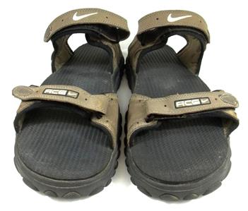 acg velcro sandals strap nike solid mens sport leather brown shoes rips stains inspection damage upon major