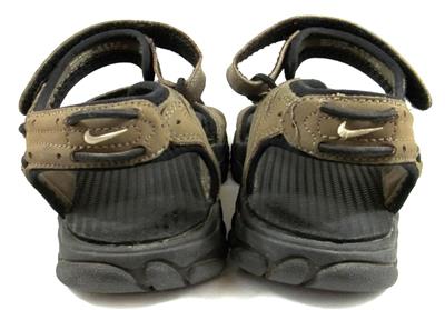 acg velcro sandals strap nike solid mens sport leather brown shoes stains rips inspection damage upon major