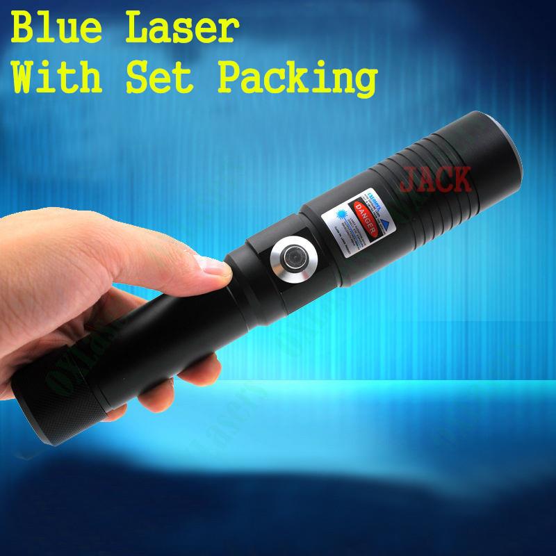 Most Powerful Focusable Blue Burning Laser Pointer Pen Burn Wood Match