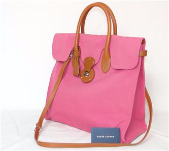 Details about RALPH LAUREN canvasleather RICKY tote bag HOT PINK NWT Details about RALPH LAUREN canvasleather RICKY tote bag HOT PINK NWT