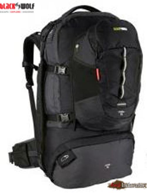 Black Wolf CUBA 65L Travel Pack DayPack Backpack Expandable Laptop Pocket BLACK eBay