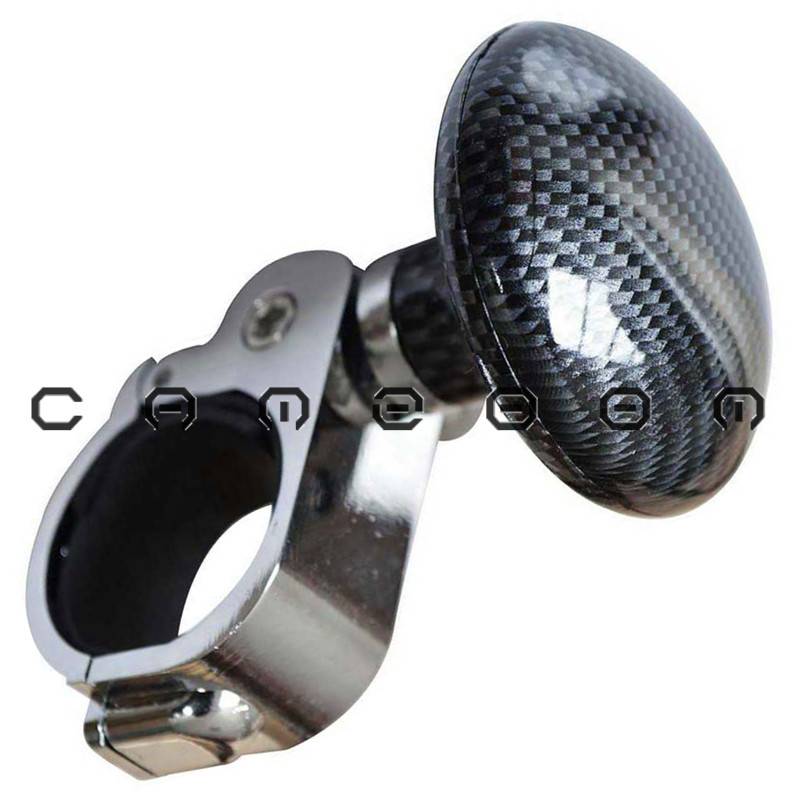Black Car Steering Wheel Handle Power Suicide Turner Ball Spinner Clamp